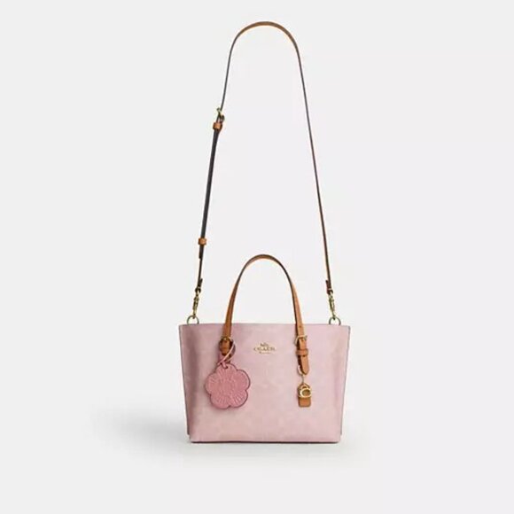 NWT Coach Mollie Tote Bag 25 In Signature Canvas With Charms (CER24) - Picture 3 of 12